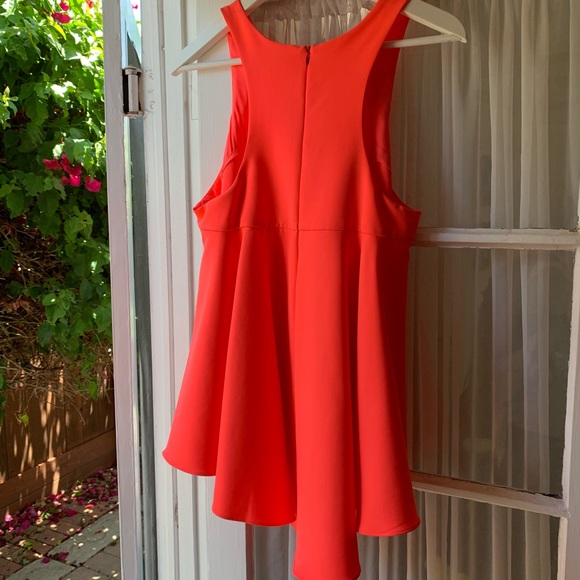 Milly- Neon Pink High-Low Flowy Top - Picture 3 of 7